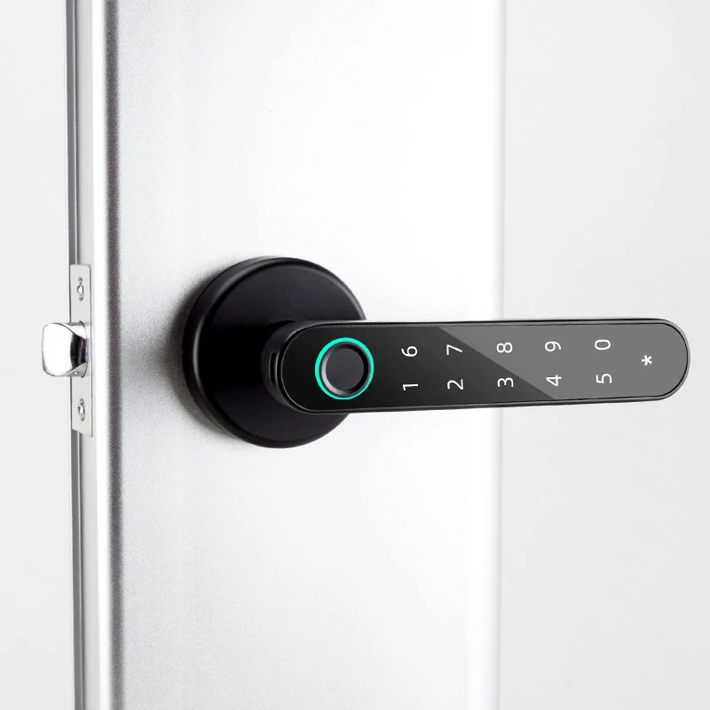 Tuya SmartLife APP Smart Fingerprint Password RFID Card Lock Dead Bolt With Key For Indoor Wooden Metal Door - Image 4